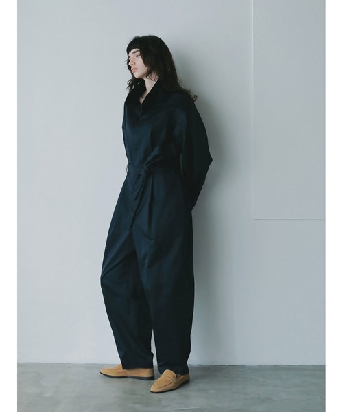 セール】コットンギャバジンジャンプスーツ（つなぎ/オールインワン