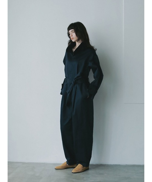 セール】コットンギャバジンジャンプスーツ（つなぎ/オールインワン