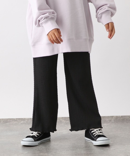 GLOBAL WORK（グローバルワーク）の「裾メローイージーパンツ/キッズ/599738（その他パンツ・キッズ・ライトブルー/ブラック/オフホワイト・150cm/130cm/160cm/140cm）」の2枚目の写真