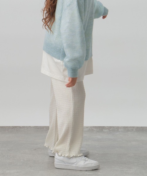 GLOBAL WORK（グローバルワーク）の「裾メローイージーパンツ/キッズ/599738（その他パンツ・キッズ・ライトブルー/ブラック/オフホワイト・150cm/130cm/160cm/140cm）」の18枚目の写真