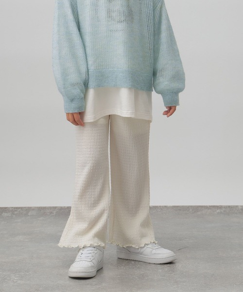 GLOBAL WORK（グローバルワーク）の「裾メローイージーパンツ/キッズ/599738（その他パンツ・キッズ・ライトブルー/ブラック/オフホワイト・150cm/130cm/160cm/140cm）」の19枚目の写真