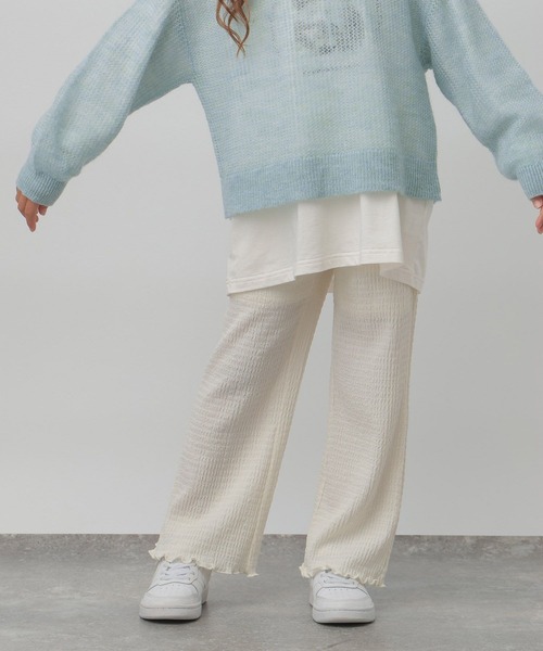 GLOBAL WORK（グローバルワーク）の「裾メローイージーパンツ/キッズ/599738（その他パンツ・キッズ・ライトブルー/ブラック/オフホワイト・150cm/130cm/160cm/140cm）」の20枚目の写真