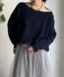 DouDou | ボートネックプルオーバー(ニット/セーター)