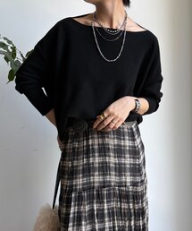 DouDou | ボートネックプルオーバー(ニット/セーター)