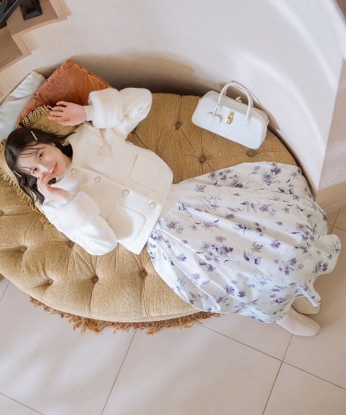 WILLSELECTION（ウィルセレクション）の「フラワープリントボリュームタックスカート（スカート・レディース・ホワイト系その他/レッド系その他/ブラウン系その他・FREE）」の7枚目の写真