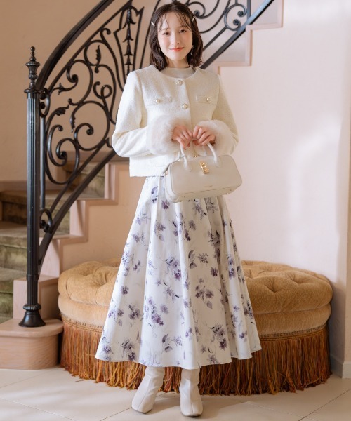 WILLSELECTION（ウィルセレクション）の「フラワープリントボリュームタックスカート（スカート・レディース・ホワイト系その他/レッド系その他/ブラウン系その他・FREE）」の8枚目の写真