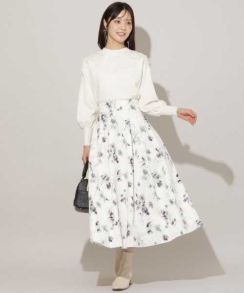 WILLSELECTION（ウィルセレクション）の「フラワープリントボリュームタックスカート（スカート・レディース・ホワイト系その他/レッド系その他/ブラウン系その他・FREE）」の9枚目の写真