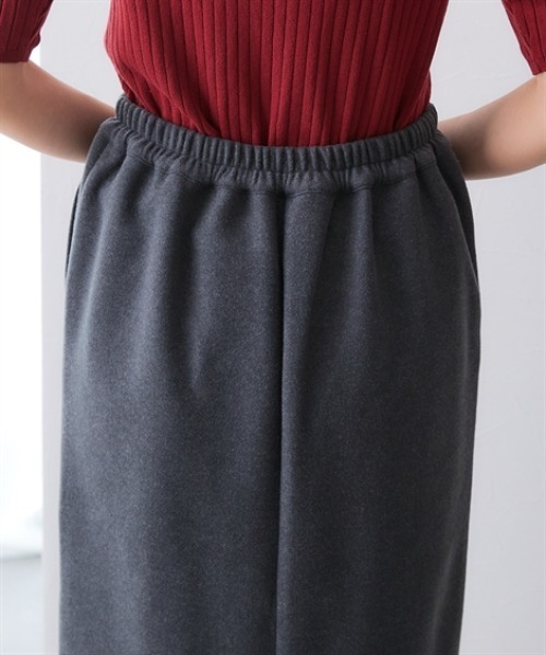 7days Life Styling(セブンデイズライフスタイリング)の「ウール調ふんわりジャージーベイカースカート (洗濯機OK)(スカート・レディース・チャコールグレー/ブラック・S/M/L/LL/3L/4L/5L/6L)」の16枚目の写真