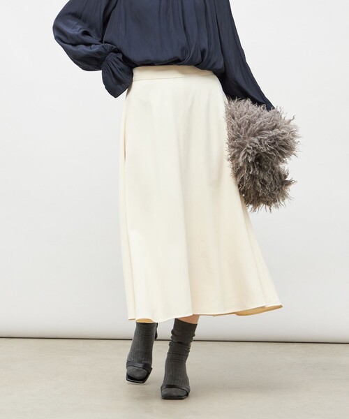 NOLLEY’S（ノーリーズ）の「ウォッシャブル2WAYストレッチフレアスカート（スカート・レディース・キナリ/サックスブルー/ネイビー・36/38/34）」の2枚目の写真