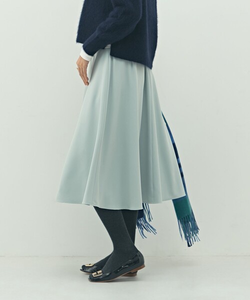 NOLLEY’S（ノーリーズ）の「ウォッシャブル2WAYストレッチフレアスカート（スカート・レディース・キナリ/サックスブルー/ネイビー・36/38/34）」の4枚目の写真