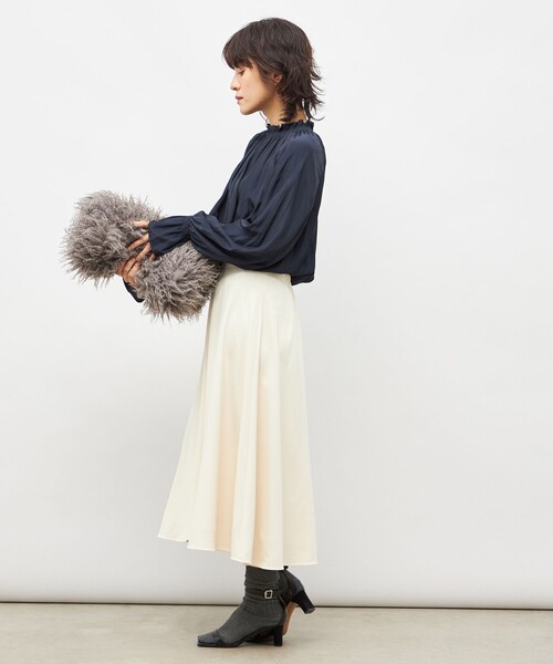 NOLLEY’S（ノーリーズ）の「ウォッシャブル2WAYストレッチフレアスカート（スカート・レディース・キナリ/サックスブルー/ネイビー・36/38/34）」の17枚目の写真