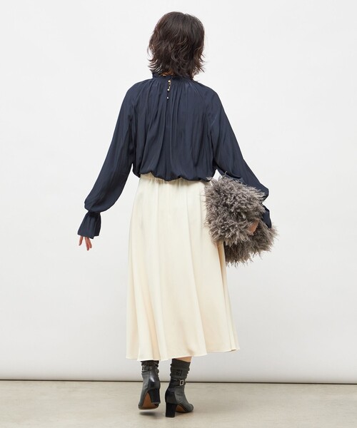 NOLLEY’S（ノーリーズ）の「ウォッシャブル2WAYストレッチフレアスカート（スカート・レディース・キナリ/サックスブルー/ネイビー・36/38/34）」の13枚目の写真