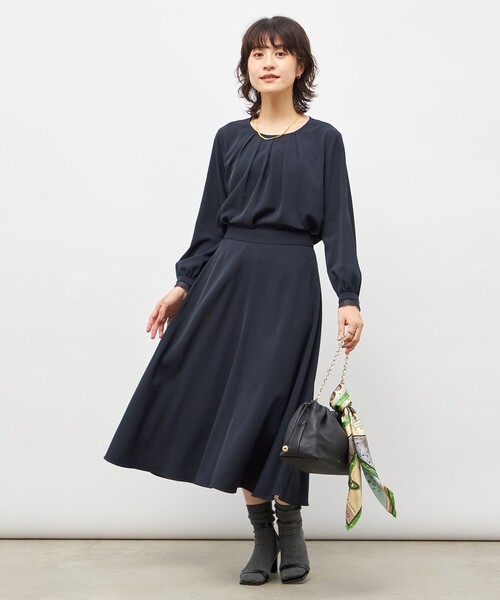 NOLLEY’S（ノーリーズ）の「ウォッシャブル2WAYストレッチフレアスカート（スカート・レディース・キナリ/サックスブルー/ネイビー・36/38/34）」の16枚目の写真