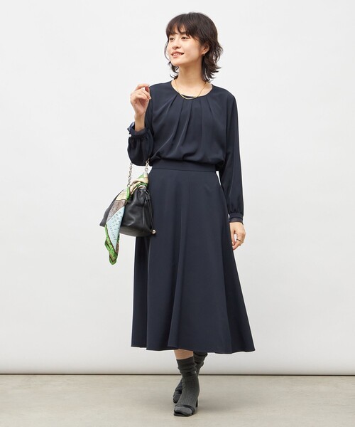 NOLLEY’S（ノーリーズ）の「ウォッシャブル2WAYストレッチフレアスカート（スカート・レディース・キナリ/サックスブルー/ネイビー・36/38/34）」の15枚目の写真