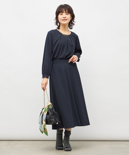 NOLLEY’S（ノーリーズ）の「ウォッシャブル2WAYストレッチフレアスカート（スカート・レディース・キナリ/サックスブルー/ネイビー・36/38/34）」の22枚目の写真