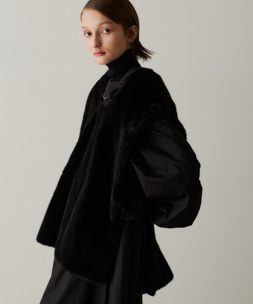 PERNA（ペルナ）の「サイドベルトファージレ（ベスト・レディース・ブラック/アイボリー・FREE）」の20枚目の写真