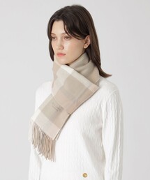 本日のみ値下げ　ブルーレーベル　マフラー クレストブリッジチェックウォッシャブルカシミヤストール