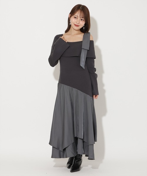 AND COUTURE（アンドクチュール）の「ショルダーリボンニット
