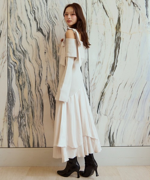 AND COUTURE（アンドクチュール）の「ショルダーリボンニット