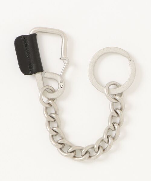 hobo（ホーボー）の「【hobo / ホーボー】CARABINER CHAIN KEY RING with HORSE LEATHER（キーホルダー・メンズ・キャメル/ブラック・FREE）」の3枚目の写真