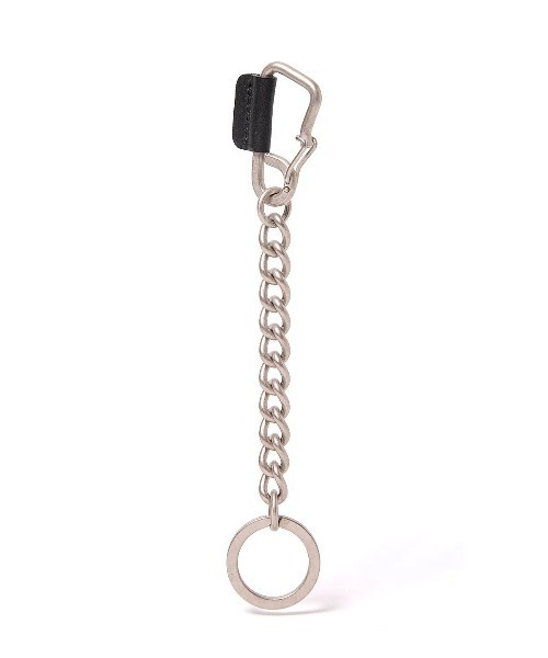 hobo（ホーボー）の「【hobo / ホーボー】CARABINER CHAIN KEY RING with HORSE LEATHER（キーホルダー・メンズ・キャメル/ブラック・FREE）」の2枚目の写真