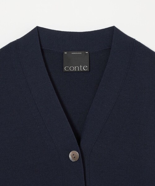 conte＞ハイゲージ Vネック カーディガン（カーディガン/ボレロ