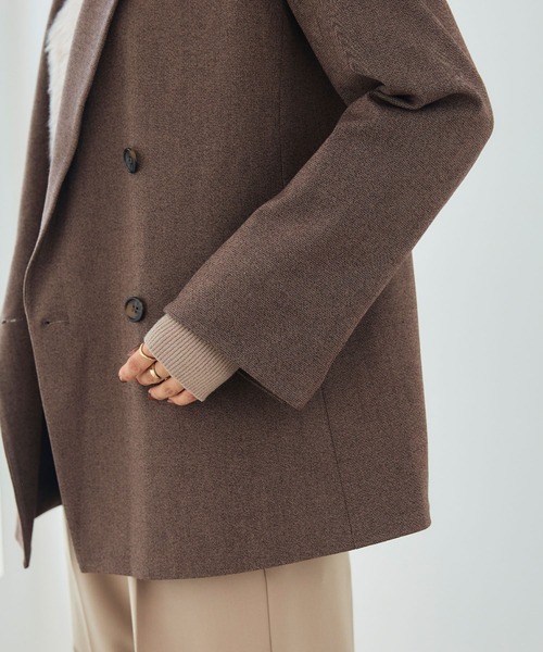 CROSS FUNCTION（クロスファンクション）の「《洗える》アクティかる  ウールライクジャケットコート【CROSS FUNCTION/クロスファンクション】（テーラードジャケット・レディース・グレー/モカ・LL/L/M）」の19枚目の写真