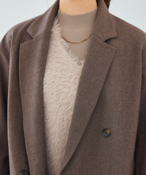 CROSS FUNCTION（クロスファンクション）の「《洗える》アクティかる  ウールライクジャケットコート【CROSS FUNCTION/クロスファンクション】（テーラードジャケット・レディース・グレー/モカ・LL/L/M）」の18枚目の写真
