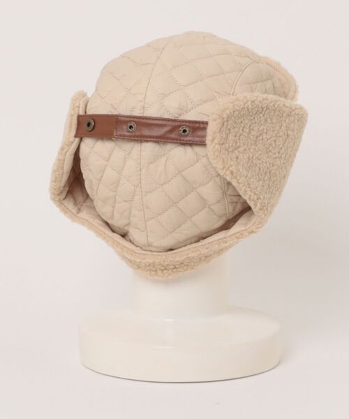 UP START（アップスタート）の「【LAMPOON】キルティングフライトキャップ（キャップ・レディース・アイボリー/ブラック・FREE）」の8枚目の写真