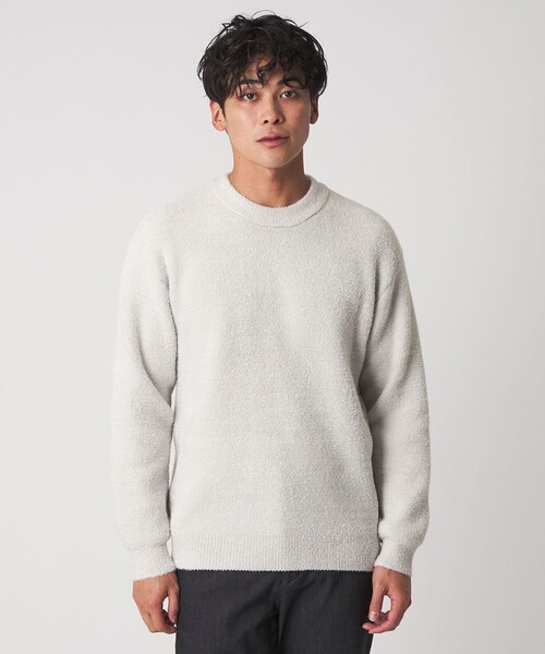 A DAY IN THE LIFE UNITED ARROWS(アデイインザライフユナイテッドアローズ)の「フェザー ヤーン ミラノリブ クルーネックニット-ウォッシャブル-<A DAY IN THE LIFE>(ニット/セーター・メンズ・ライトグレー/ダークグレー/ネイビー・M/L)」の14枚目の写真