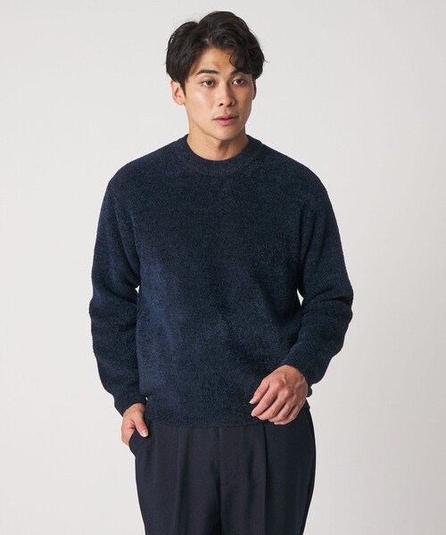 A DAY IN THE LIFE UNITED ARROWS(アデイインザライフユナイテッドアローズ)の「フェザー ヤーン ミラノリブ クルーネックニット-ウォッシャブル-<A DAY IN THE LIFE>(ニット/セーター・メンズ・ライトグレー/ダークグレー/ネイビー・M/L)」の11枚目の写真