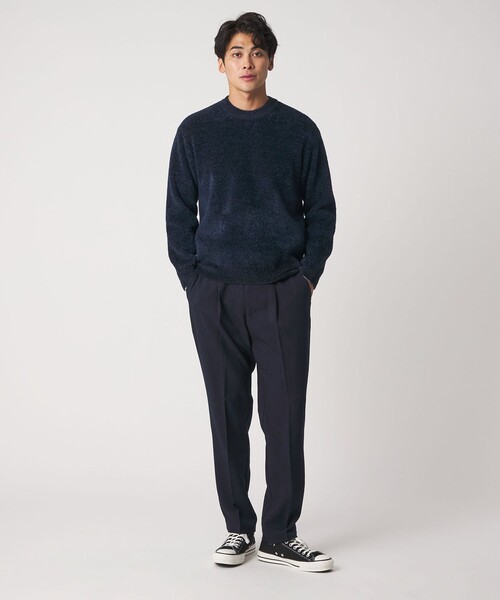 A DAY IN THE LIFE UNITED ARROWS(アデイインザライフユナイテッドアローズ)の「フェザー ヤーン ミラノリブ クルーネックニット-ウォッシャブル-<A DAY IN THE LIFE>(ニット/セーター・メンズ・ライトグレー/ダークグレー/ネイビー・M/L)」の10枚目の写真