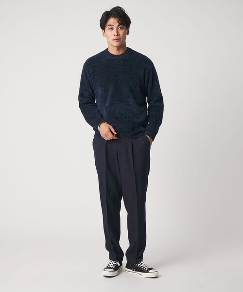 A DAY IN THE LIFE UNITED ARROWS(アデイインザライフユナイテッドアローズ)の「フェザー ヤーン ミラノリブ クルーネックニット-ウォッシャブル-<A DAY IN THE LIFE>(ニット/セーター・メンズ・ライトグレー/ダークグレー/ネイビー・M/L)」の9枚目の写真