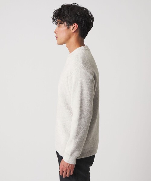 A DAY IN THE LIFE UNITED ARROWS(アデイインザライフユナイテッドアローズ)の「フェザー ヤーン ミラノリブ クルーネックニット-ウォッシャブル-<A DAY IN THE LIFE>(ニット/セーター・メンズ・ライトグレー/ダークグレー/ネイビー・M/L)」の7枚目の写真