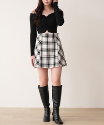 Nohea（ノヘア）の「ロービングチェックツィード 脇バイヤスミニスカ スカパン（スカート）」