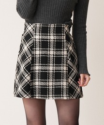 ロービングチェックツィード 脇バイヤスミニスカ スカパン