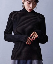 NICOLE white | プレーティングリブタートル(ニット/セーター)