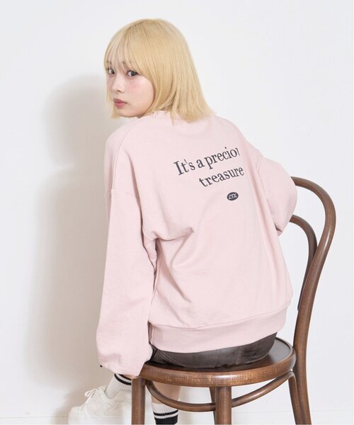 LOVETOXIC(ラブトキシック)の「【GOODPRICE】ゆるキャラベーシックスウェット(スウェット・キッズ・オフホワイト/チャコール/ピンク/サックスブルー・130cm/S:140cm/M:150cm/L:160cm)」の7枚目の写真