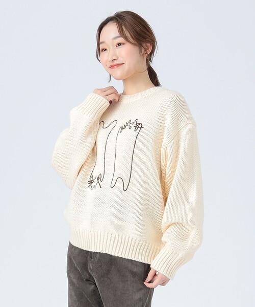 アートネコ 刺繍 ニット プルオーバー（ニット/セーター）｜BEAMS
