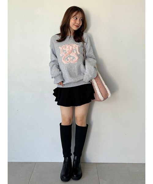 SNIDEL（スナイデル）の「レイヤードフリルミニスカショーパン（その他パンツ・レディース・ブラック/モカ/チェック・0/1）」の8枚目の写真