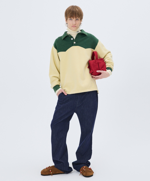 NOHANT(ノアン)の「WESTERN COLOR BLOCK SWEATSHIRT GREEN(スウェット・メンズ・グリーン・SMALL/MEDIUM/LARGE)」の5枚目の写真