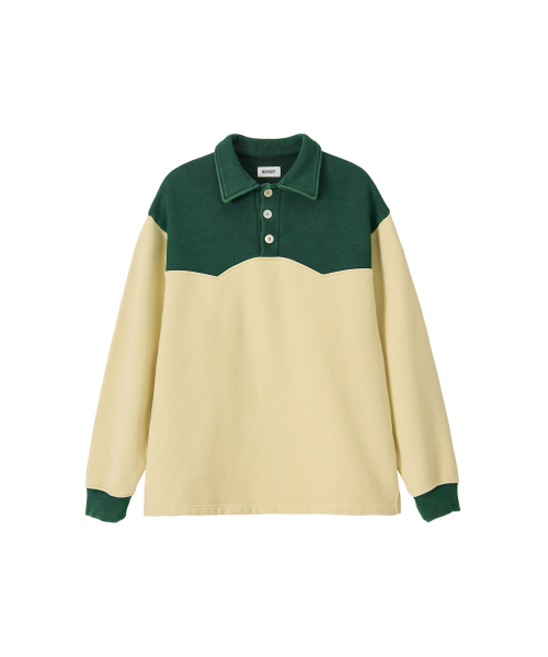 NOHANT(ノアン)の「WESTERN COLOR BLOCK SWEATSHIRT GREEN(スウェット・メンズ・グリーン・SMALL/MEDIUM/LARGE)」の3枚目の写真