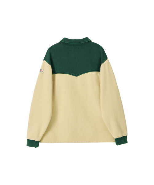 NOHANT(ノアン)の「WESTERN COLOR BLOCK SWEATSHIRT GREEN(スウェット・メンズ・グリーン・SMALL/MEDIUM/LARGE)」の2枚目の写真