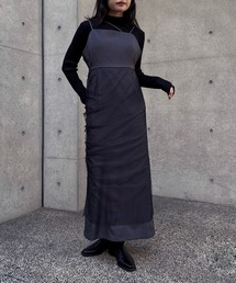 &g'aime（アンジェム）の「【&ｇ'aime 】 チュールレイヤードOP　Tulle Layered Dress（ワンピース）」