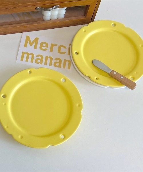 Made in I（メイドインアイ）の「ぽこぽこチーズプレート（食器・レディース・イエロー/ホワイト・FREE）」の12枚目の写真