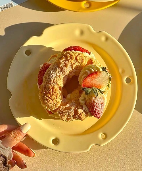 Made in I（メイドインアイ）の「ぽこぽこチーズプレート（食器・レディース・イエロー/ホワイト・FREE）」の15枚目の写真