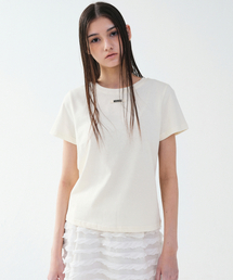 NICK&NICOLE（ニックアンドニコール）の「ESSENTIAL NICOLE LABEL SEMI SLIM TOP_CREAM（Tシャツ/カットソー）」