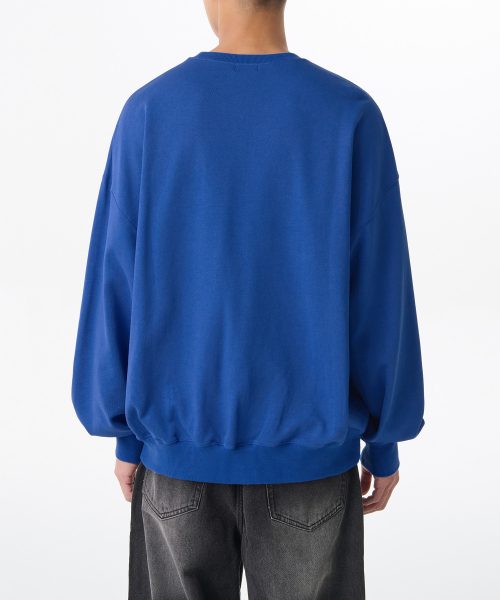 MUSINSA STANDARD（ムシンサスタンダード）の「ルーズバルーンスウェットシャツ[ブルー]（スウェット・メンズ・その他・SMALL/MEDIUM/LARGE/X-LARGE/XX-LARGE/XXX-LARGE）」の2枚目の写真
