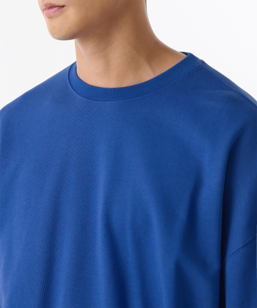 MUSINSA STANDARD（ムシンサスタンダード）の「ルーズバルーンスウェットシャツ[ブルー]（スウェット・メンズ・その他・SMALL/MEDIUM/LARGE/X-LARGE/XX-LARGE/XXX-LARGE）」の4枚目の写真