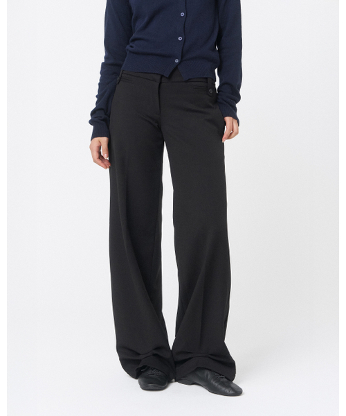 Miseki SEOUL(ミセキソウル)の「Tuck detail slacks pants BLACK(スラックス・レディース・その他・1/2)」の1枚目の写真